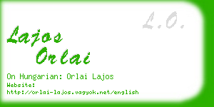 lajos orlai business card